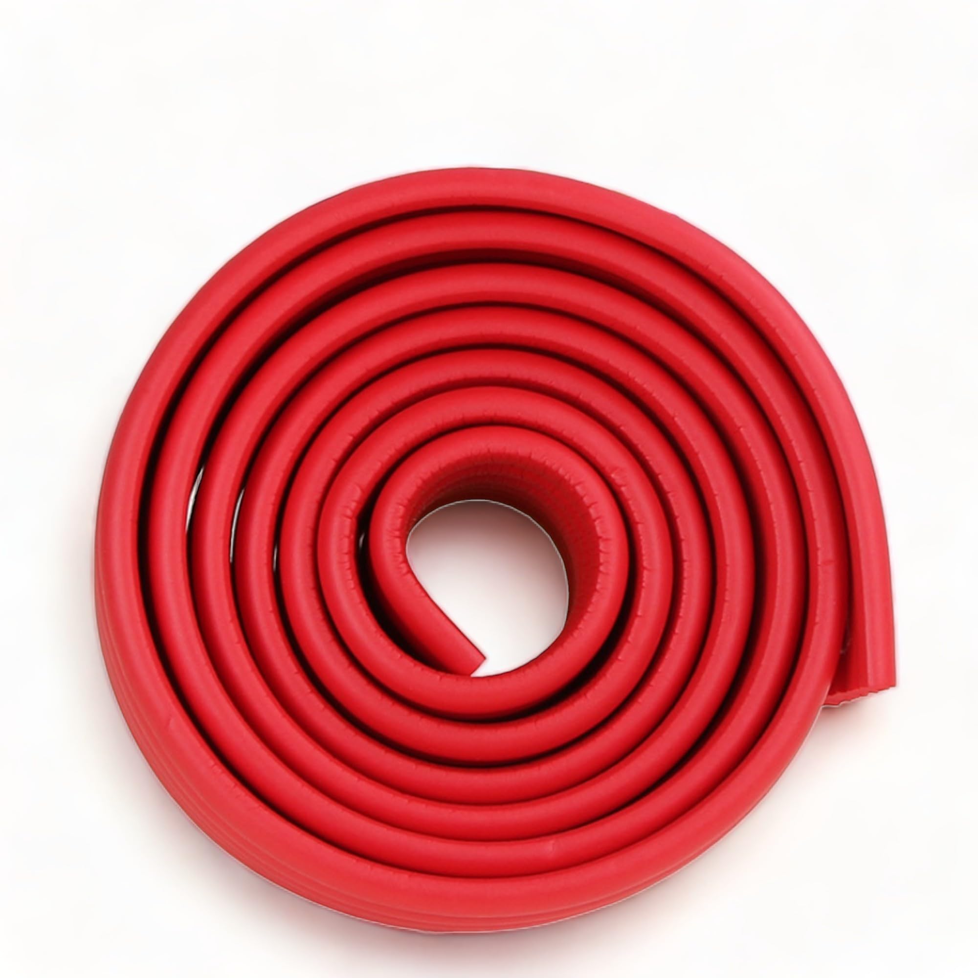 (W-Shaped) 2M Kids Safety Foam Rubber Bumper Strip Table Edge Corner Protector (RED)