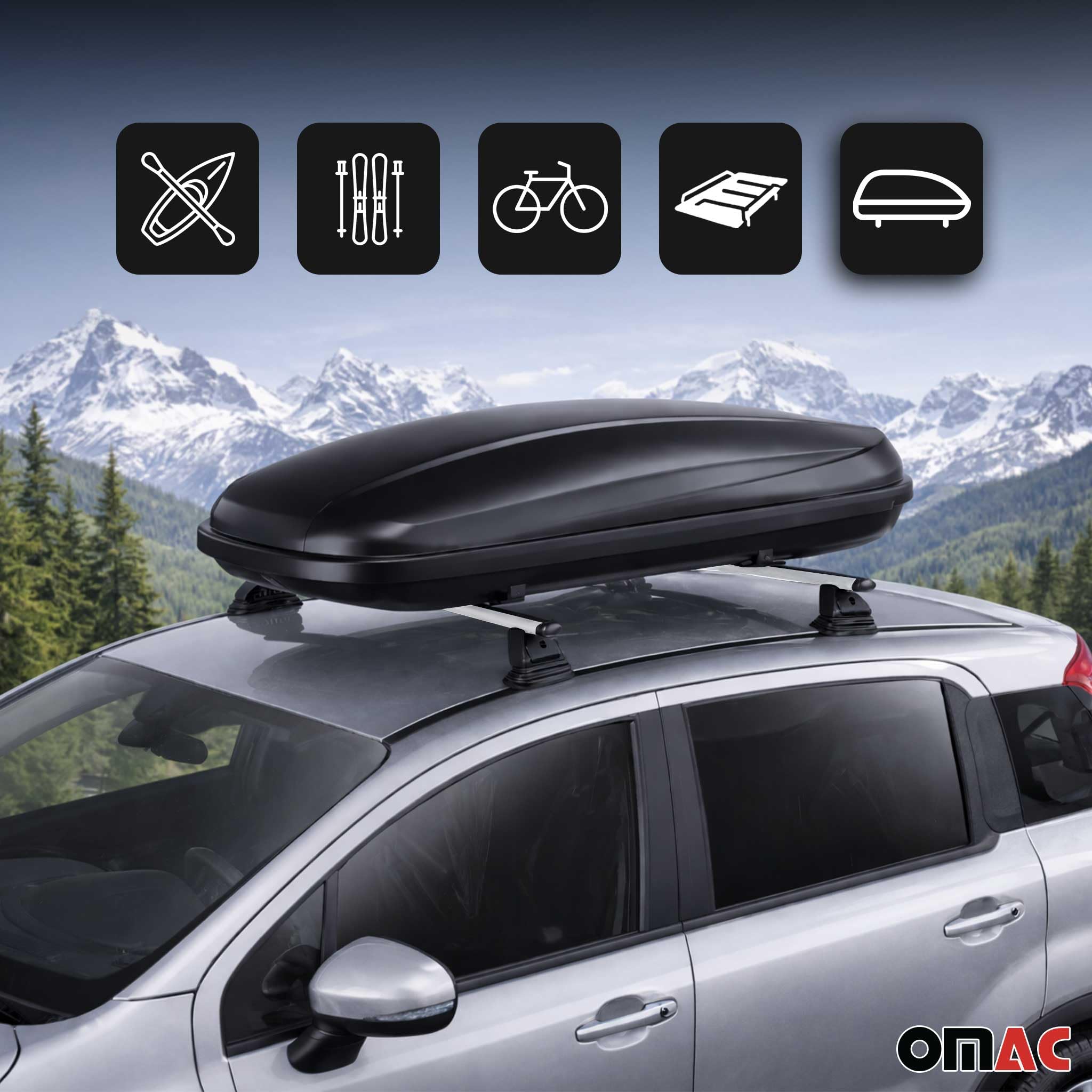 OMAC Barre Portatutto Trasversali in Alluminio per FIAT Panda III 2012-2026 – TÜV/DIN 75302