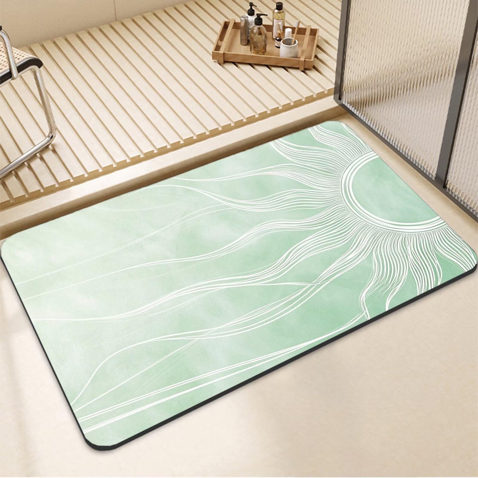 Tapis de bain antidérapant absorbant idéal pour sécuriser la sortie de douche