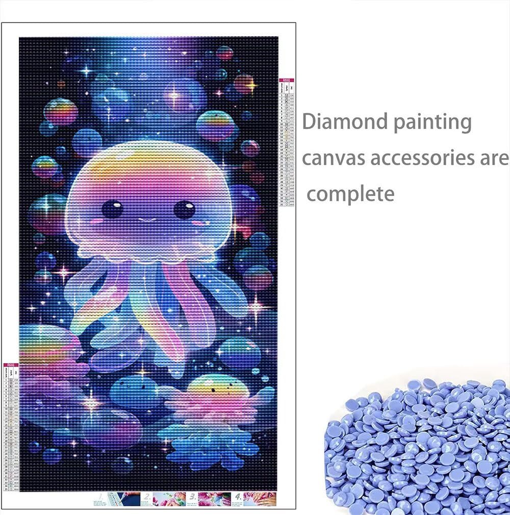 Zestawy artystyczne z diamentami 5D dla dorosłych, duże urocze meduzy, zestawy do malowania diamentami dla dorosłych, DIY, pełne wiercenie, kryształ górski, sztuka i rzemiosło, haft z klejnotami