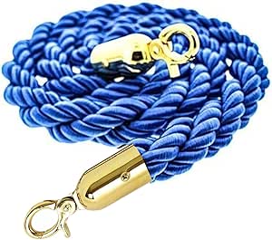 Crowd Control Stanchion Rope With Gold Hook 3/4/5/7/8/9/10Ft Twisted Hemp Ropes Queue Barrier For Queue Divider Safety Barrier 1/2/3M Rope Length - View #5