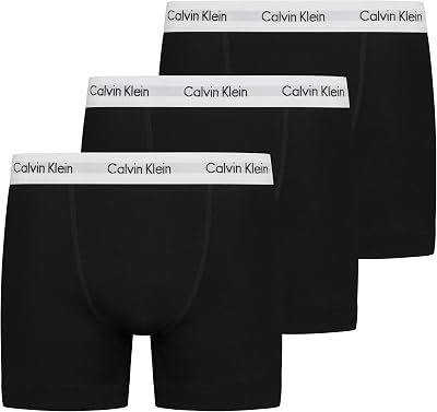 Calvin Klein Calzoncillos bóxer Hombre Pack de 3 Trunks Ropa Interior