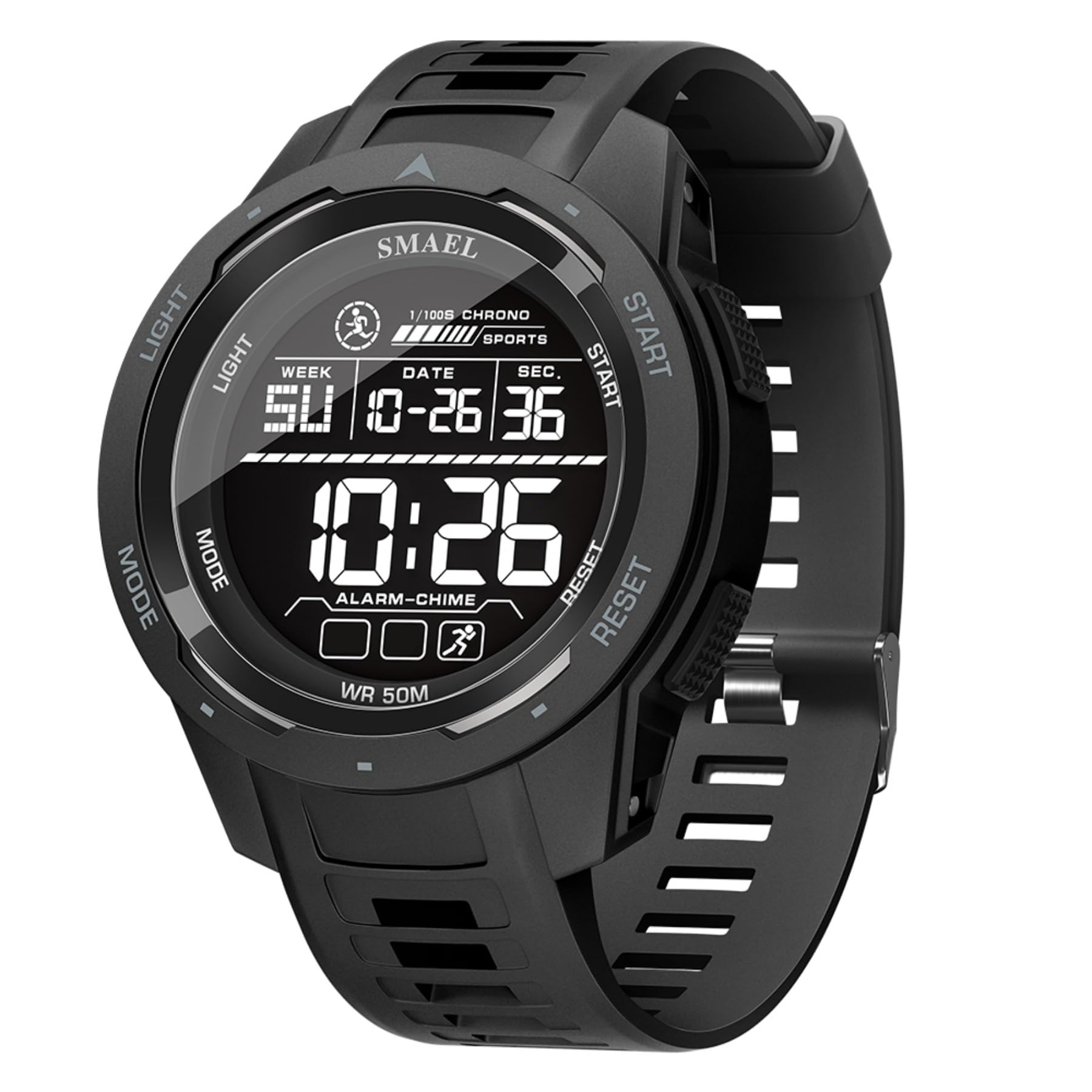 Forrader Orologio Digitale Uomo Sportivo Impermeabile - Multifunzione Con Contapassi, Cronometro E Retroilluminazione LED
