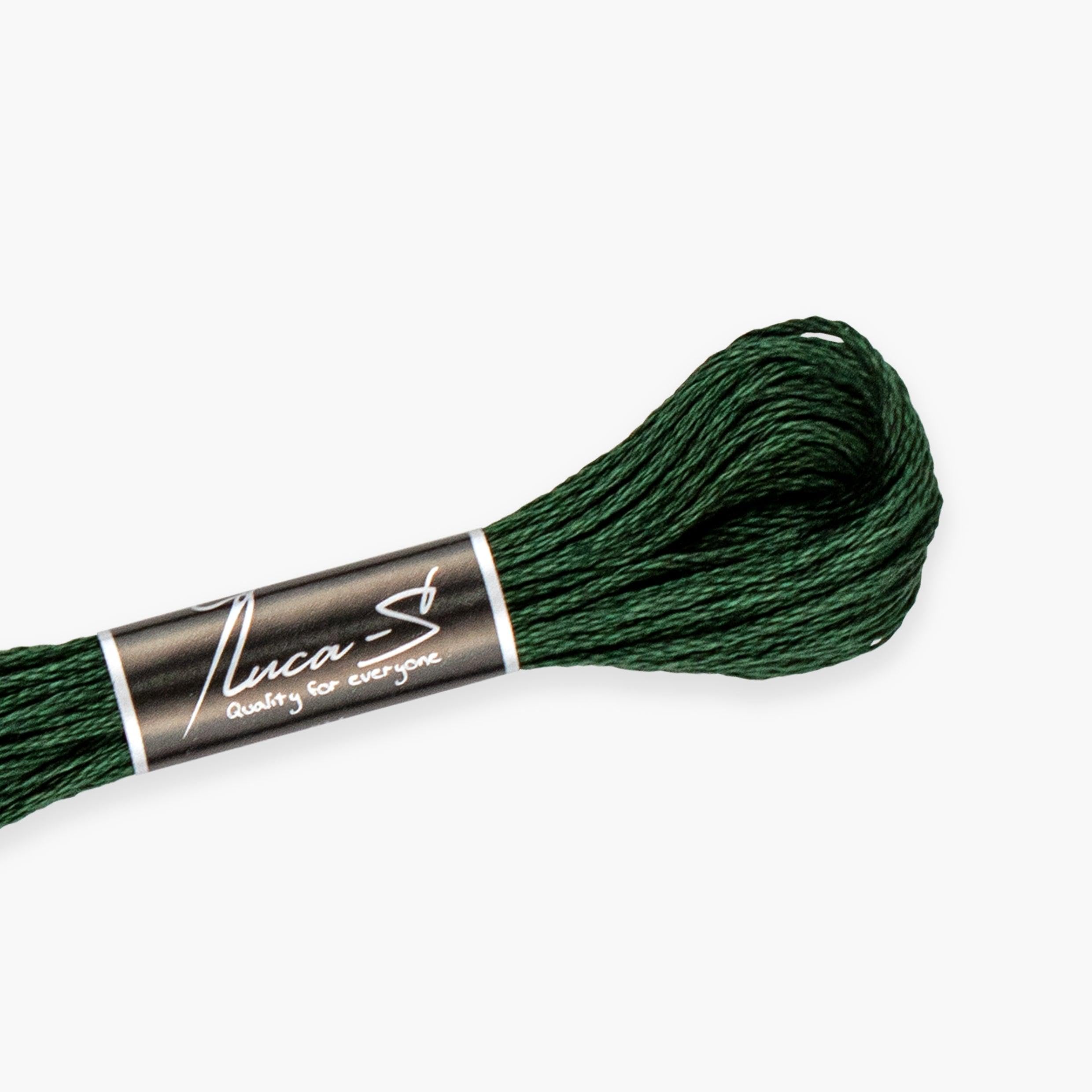 Premium Embroidery Thread Luca-S, 100% Giza Cotton, Oeko TEX Certified Stranded Cotton - 273 / DMC 500 / Anchor 683