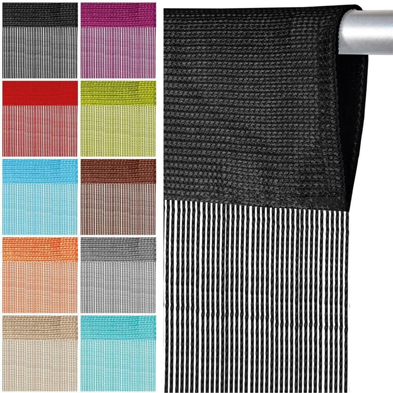 Tenda A Fili Marrone Cioccolato - 90x250 Cm, Passante Per Bastone, Moderna E Elegante - Foto 9