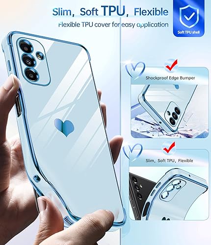 Miniatura 2 de LeYi Funda para Samsung A13 5G con protección estética completa de lente de cámara + 2 piezas protector de pantalla de vidrio templado, carcasa de