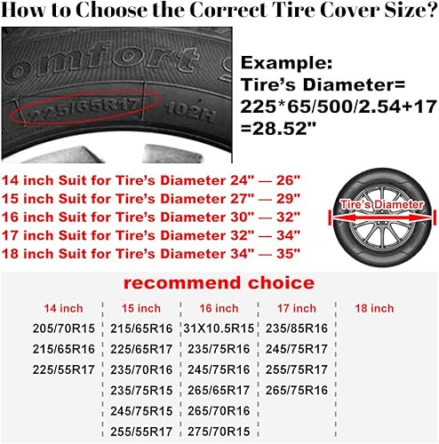 Miniatura 7 de Cafetime Buffalo Check Plaid Initial Spare Tire Cover Monogram Letter J Wheel Protectors Covers Water Dust Proof 14 Inch Wheel Covers Universal for
