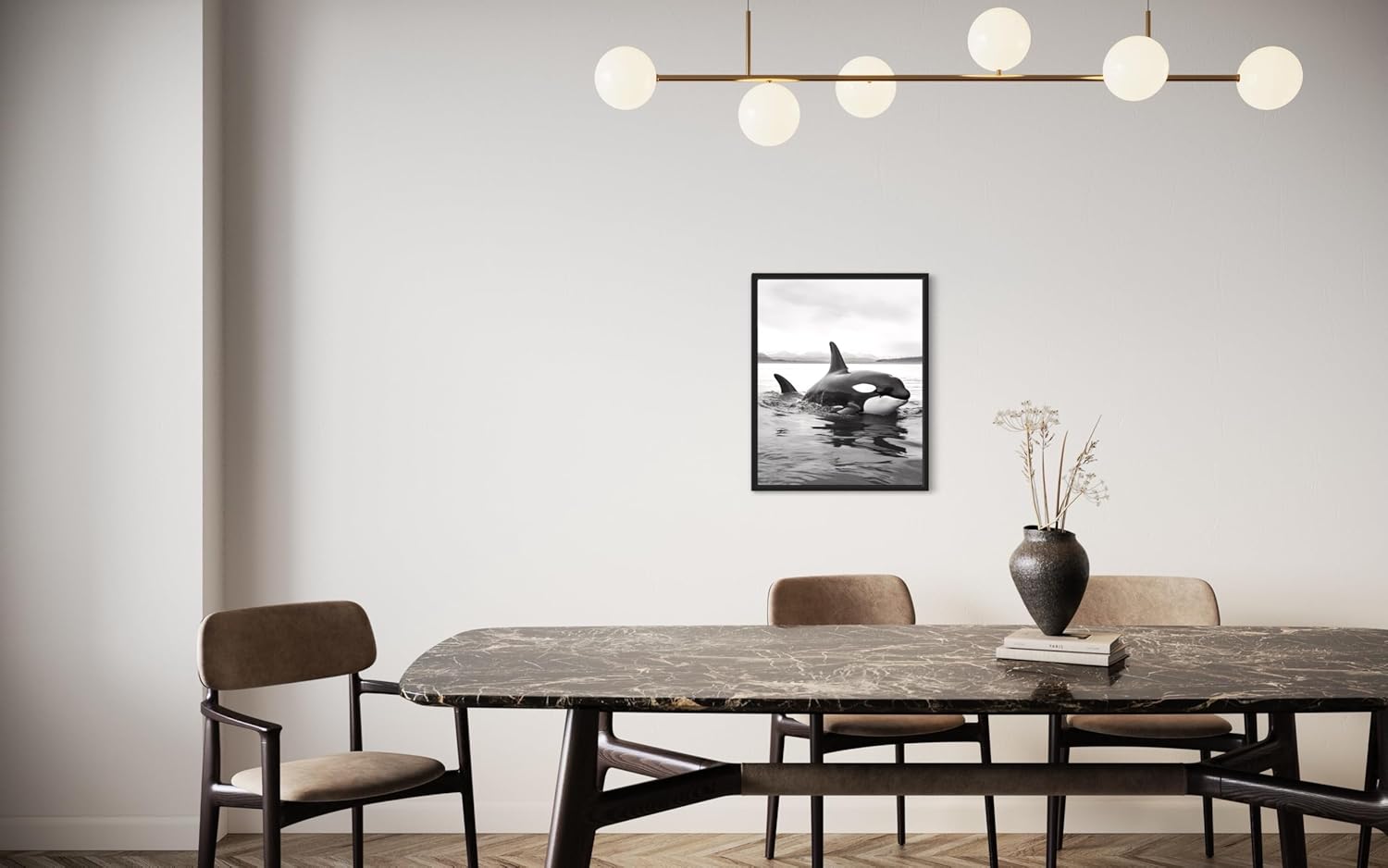 Orca Art Prints Posters, Black and White Photography Wall Art, Wildlife Safrai Jungle Nature Inspired Photos, Exotic Animal Wall Decor. (Orca, 24x36 inches (Unframed)) - Image 4