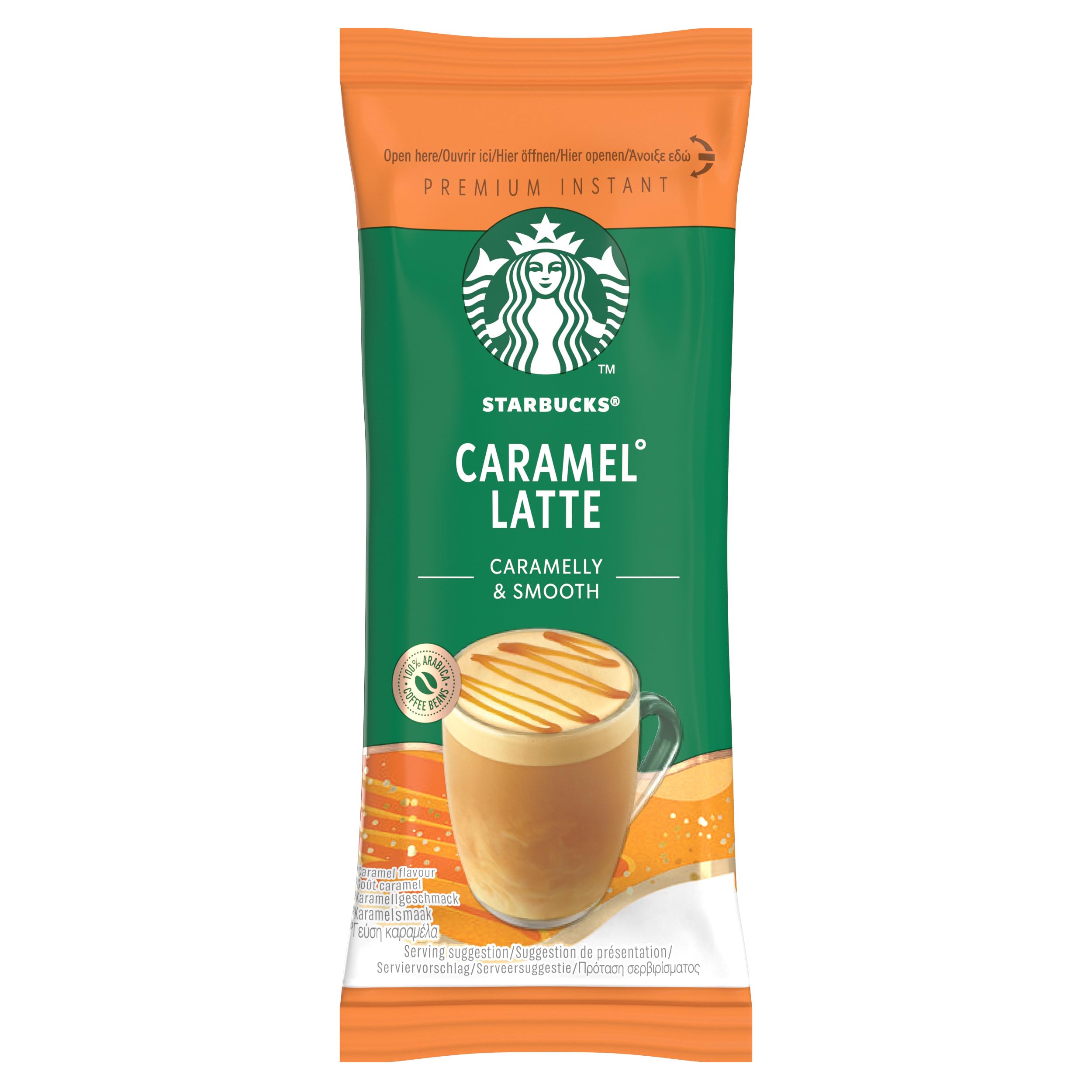 STARBUCKS Caramel Latte Spécialités Instantanées Gourmandes 12 x 5 (60 Sachets)