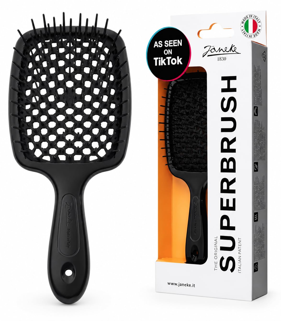 Amazon.com : Jäneke SP226 Paddle Brush Black : Beauty & Personal Care