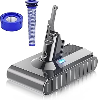 Upagraded 7000mAh 21.6V Li-ion Replacement for Dyson V8 Battery Compatible with Dyson 215681 967834-05 SV10 V8 Absolute Animal Fluffy Cord-Free Handheld Vacuum with Filters