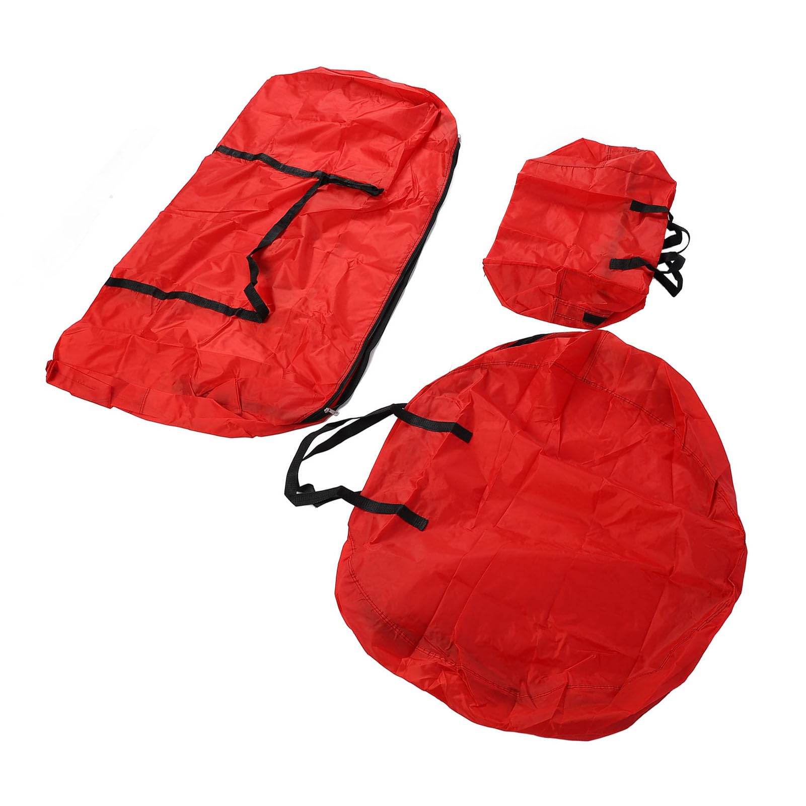 Jiawu Set di Borse Portaoggetti per Albero di Natale Resistenti All'acqua e Alla Polvere Custodie Portaoggetti Natalizie in Tessuto Oxford Facili da Pulire per un Ambiente Festivo (rosso)