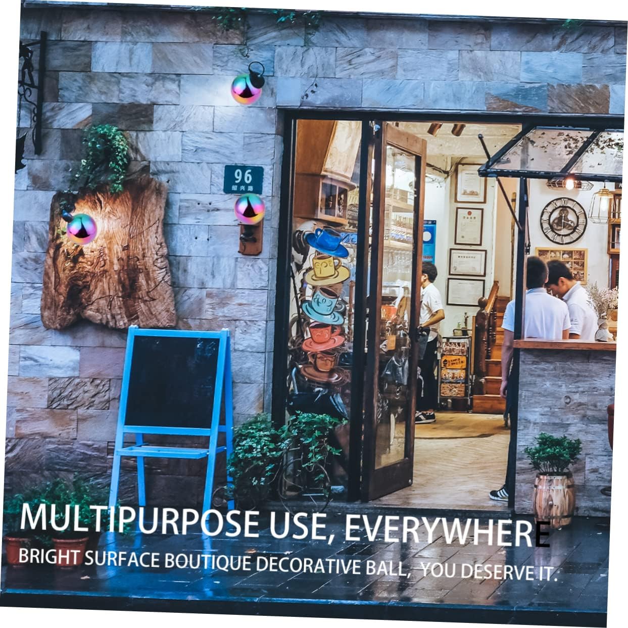 DULAI 1PC Stainless Steel Garden Sphere Gazing Balls Reflective Garden Ball Garden Gazing Round Metal Ball Outdoor Gazing Sphere Shiny Sphere Mirror Globe Disco Accessories Boutique, 12X12CM