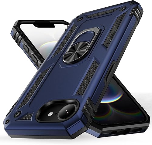 Miniatura 23 de Korecase Funda de teléfono para iPhone 16 con anillo giratorio de 360°, grado militar, a prueba de golpes, cuerpo completo, protección resistente