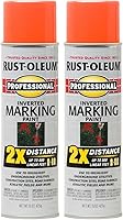 Vista 6 de Rust-Oleum 266575 Pintura en aerosol profesional de distancia 2X y marca invertida, 15 onzas, azul de precaución