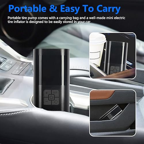 Miniatura 4 de Portable Air Compressor for Car Tires Fast Cordless Tire Inflator Car Air Pump 12V Real 150PSI 6000mAh Electric Car Tire Pump with Emergency Light