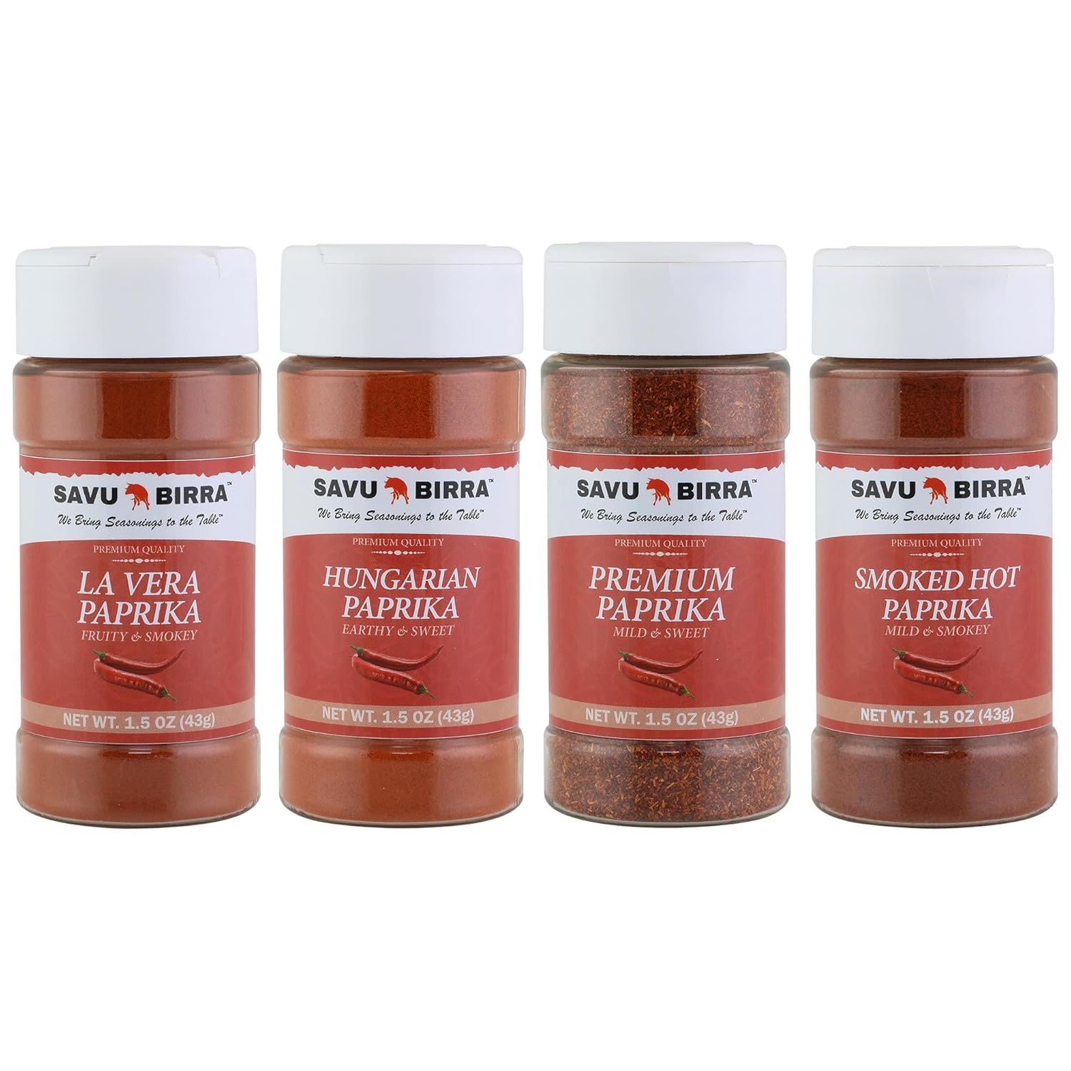 Savu Birra Gourmet Paprika 4 Pack - Paprika Húngara, La Vera Dulce, Premium y Ahumada Picante