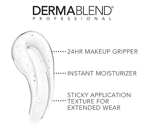 Miniatura 2 de Dermablend Insta-Grip Jelly Primer, maquillaje facial, pre-base facial sin silicona para piel seca, minimización de poros con duración de 24 horas,