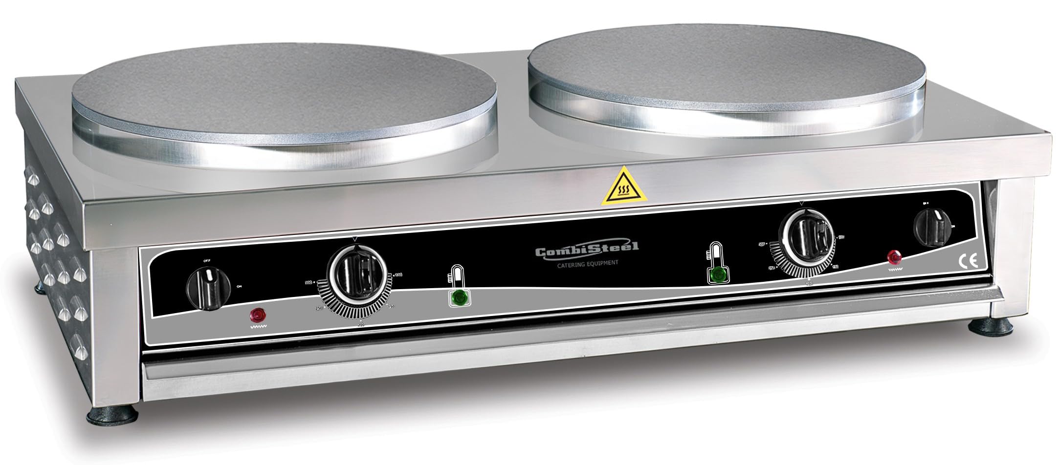 Crêpière Professionnelle Double Electrique - 2 x Ø 400 mm - Combisteel