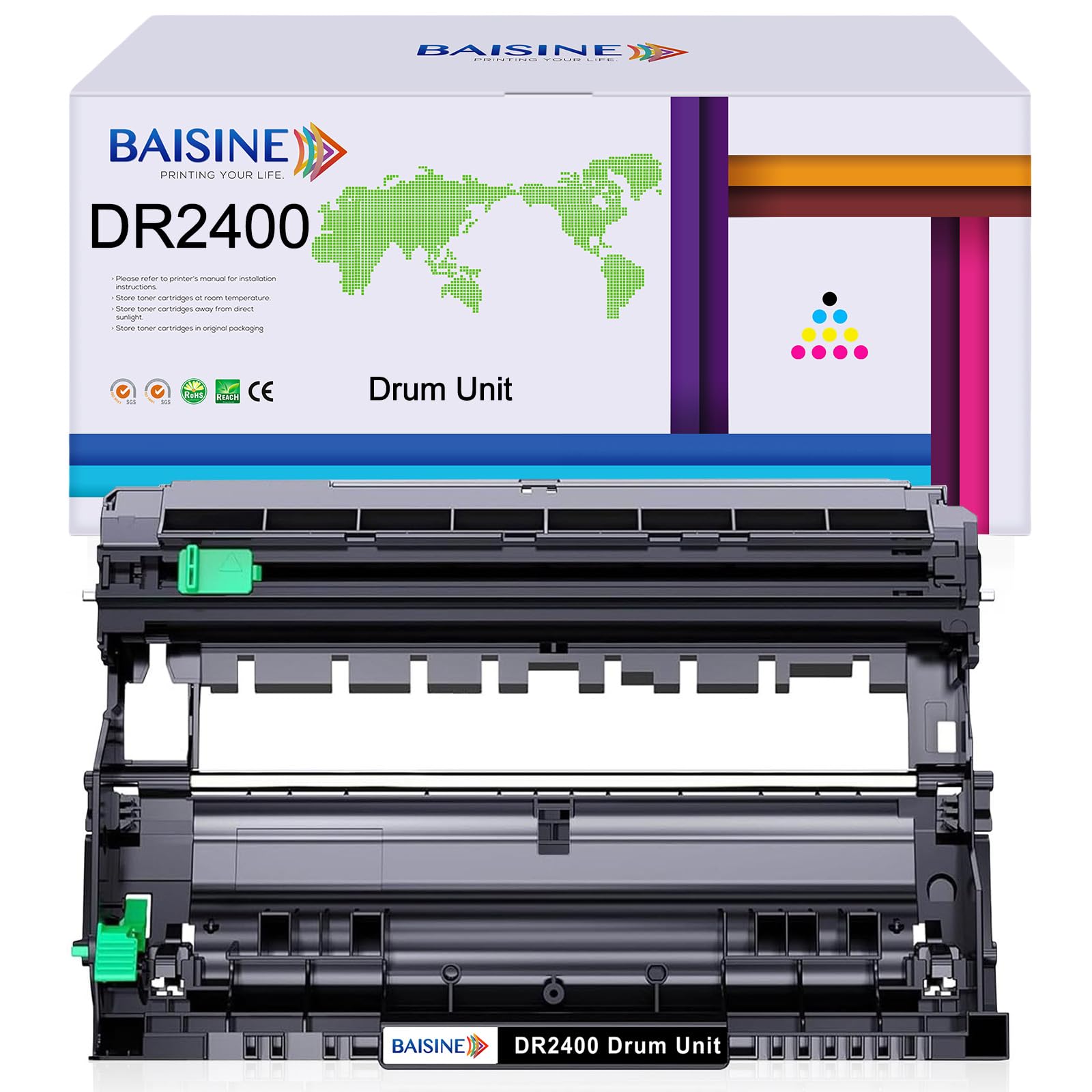 BAISINE Drum Unit DR2400 DR-2400 Compatible with Brother DR-2400 DR2400 Drum Unit Black for MFC-L2710DW DCP-L2510D HL-L2350DW HL-L2375DW HL-L2310D HL-L2370DN MFC-L2750DW MFC-L2710DN DCP-L2530DW