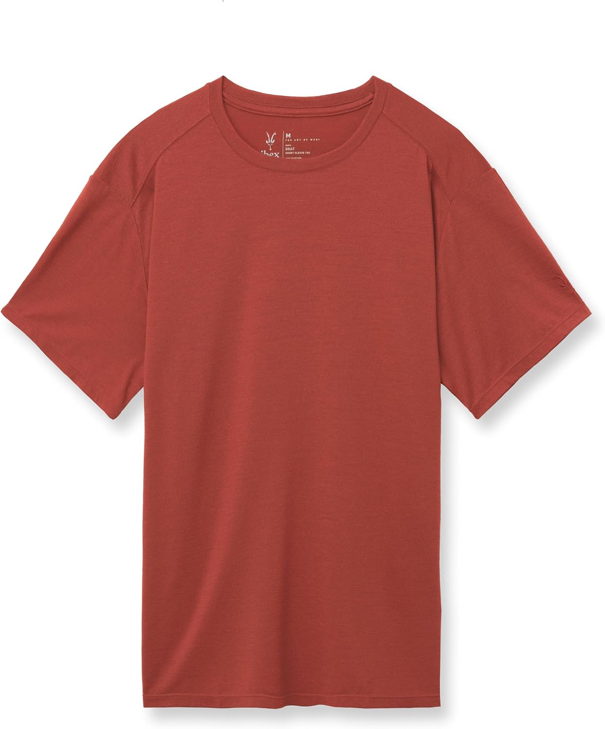 IBEX Goat Crew Neck Merino Wool Shirt for Men | Short Sleeve Merino Wool T-Shirt for Men with UPF 50+ Sun Protection