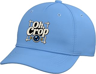 Oh, Crop Funny Photographer Camera Joke Adjustable Baseball Hat