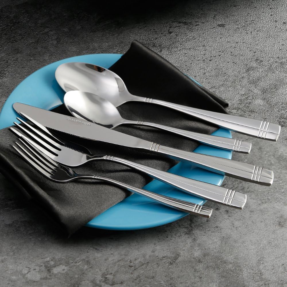 Eslite 40-Piece Stainless Steel Flatware Sets,Service for 8(2204)