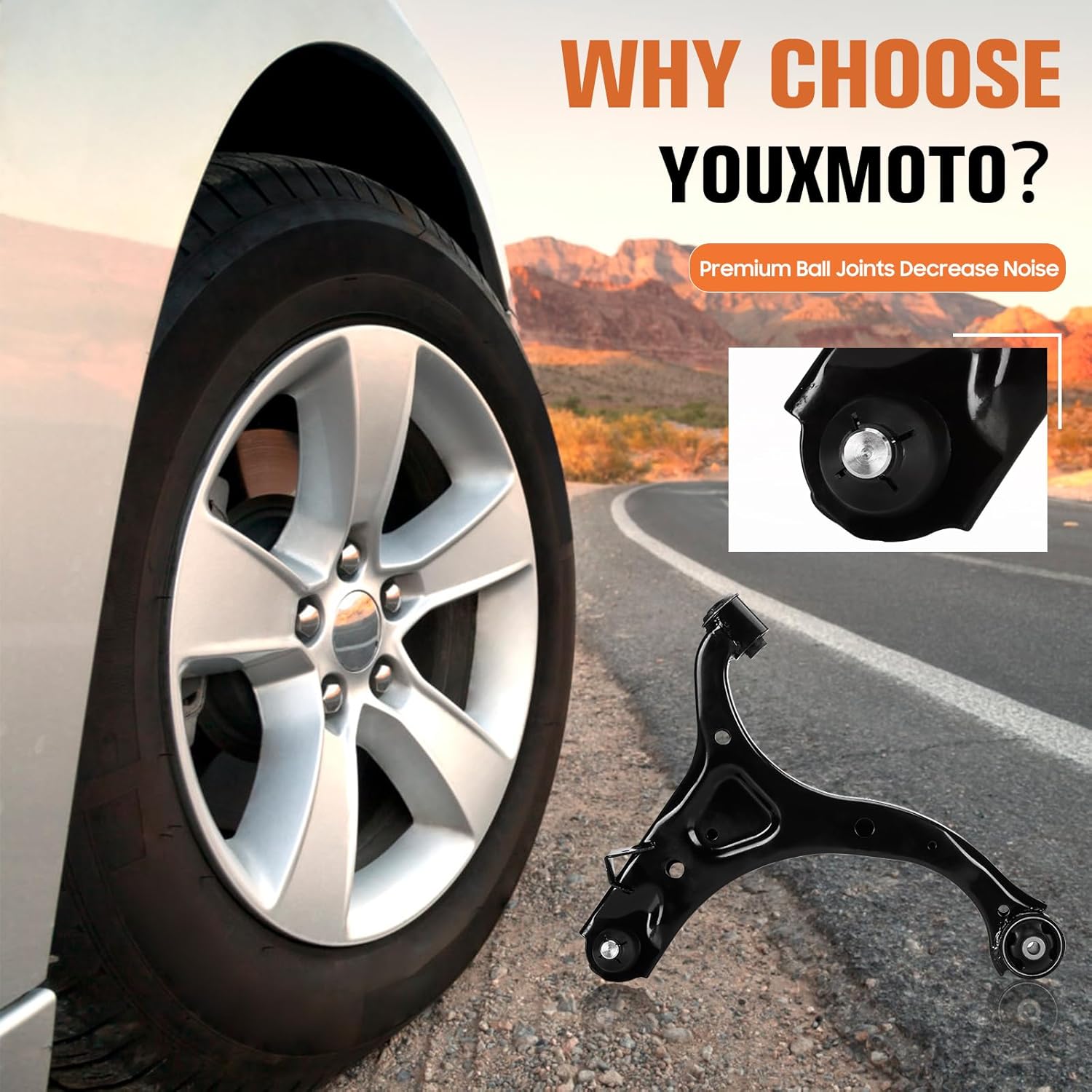 Front Lower Control Arms with Ball Joint Fit for Hyundai Santa Fe 2010 2011 2012, Fit for Kia Sorento 2011 2012 2013, Driver & Passenger Side