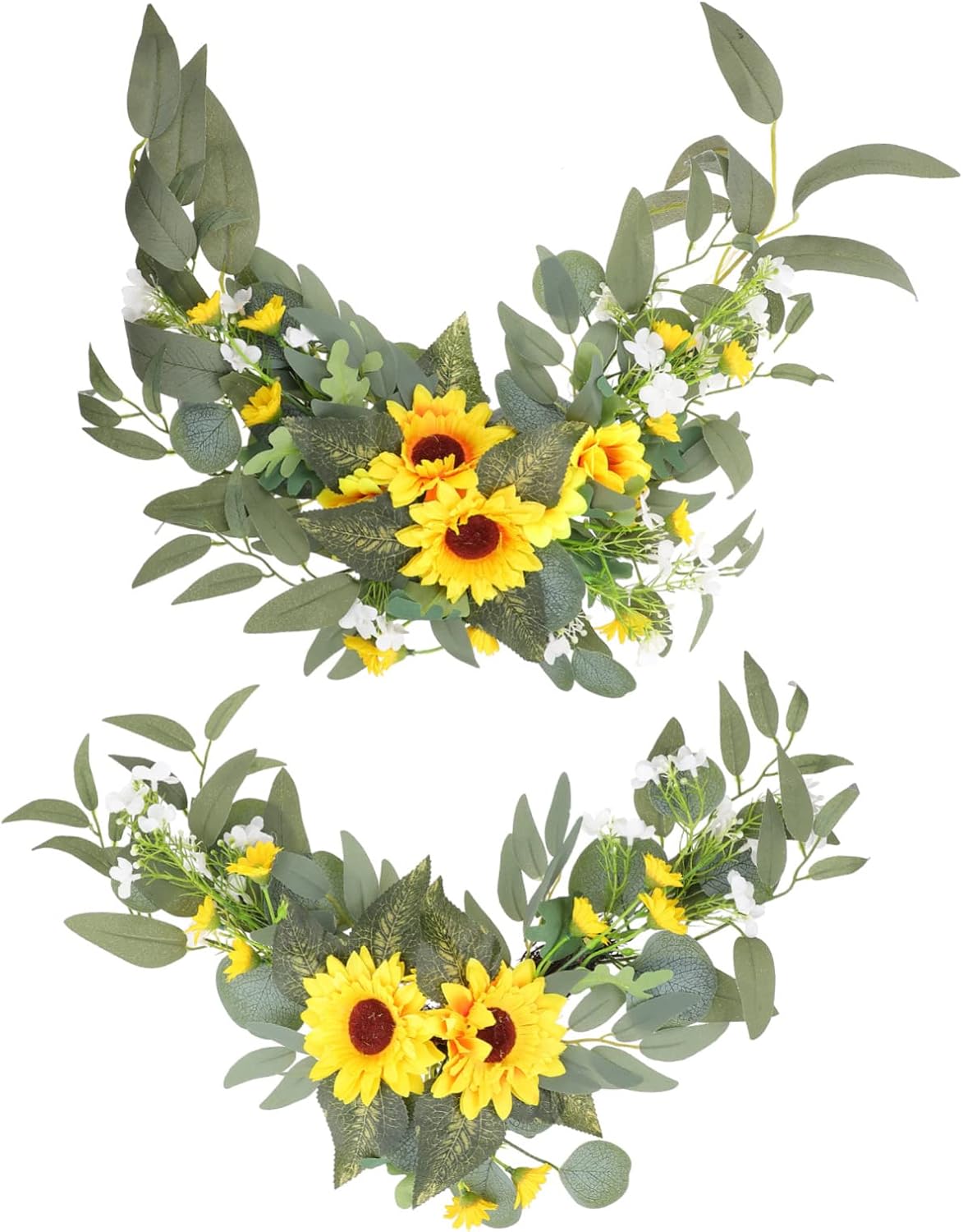 Rustic Flower Swag Artificial Sunflower Ornament for Home Store Restaurant