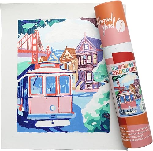 Miniatura 6 de Pink Picasso Kits de pintura moderna de mediados de siglo por números para niños de 8 a 12 años  Kit de manualidades para niños principiantes de