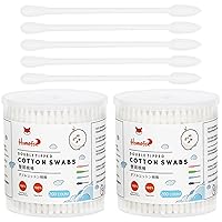 Vista 23 de Hisopos de algodón negro con punta de precisión, 400 unidades, brotes de algodón orgánico puntiagudo, doble cara, firmemente envueltos, punta