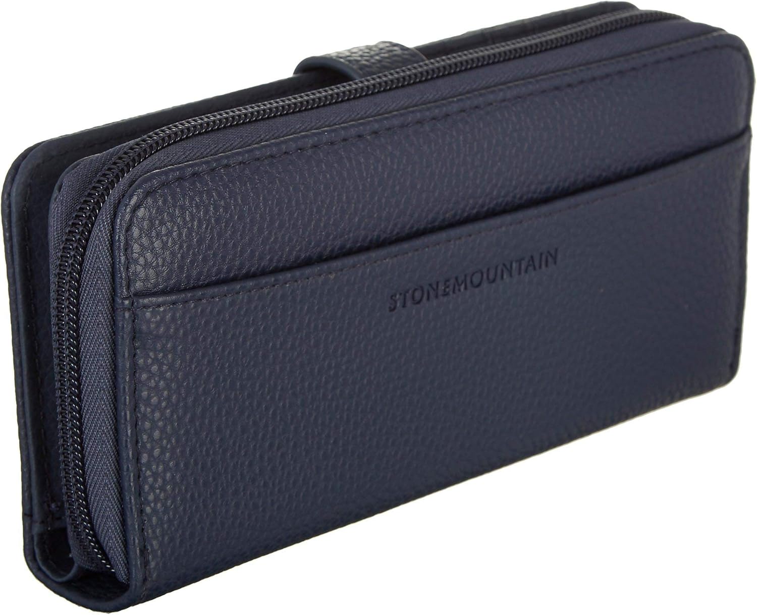 Stone Mountain Ludlow Navy SLG Zip Around Leather Clutch Wallet