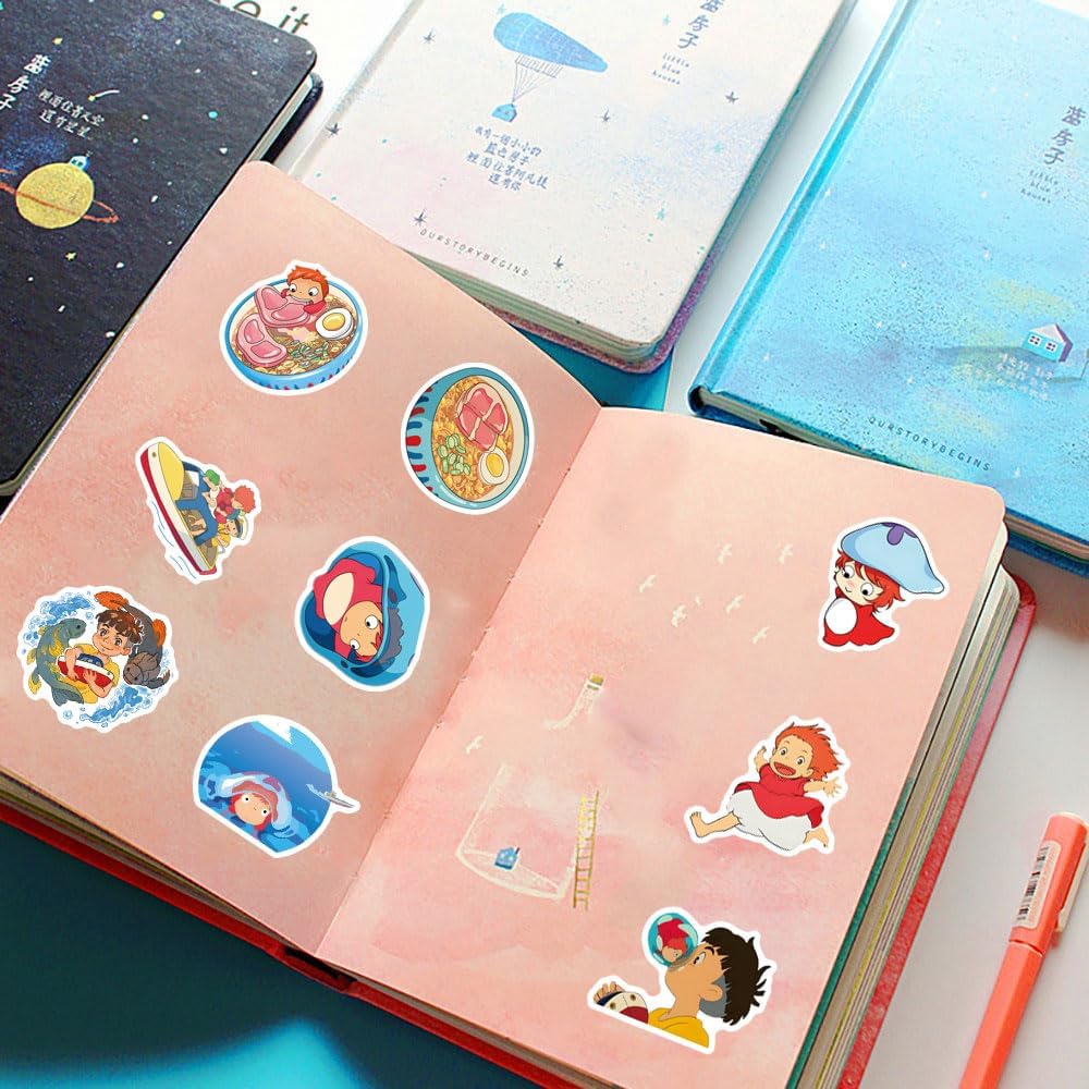 56pcs Cartoon Japanese Anime Goldfish Princess Stickers for Vinyl Stickers, Water Bottles, laptops, Phones, Skateboards, DIY Decorative Products, Events, Parties