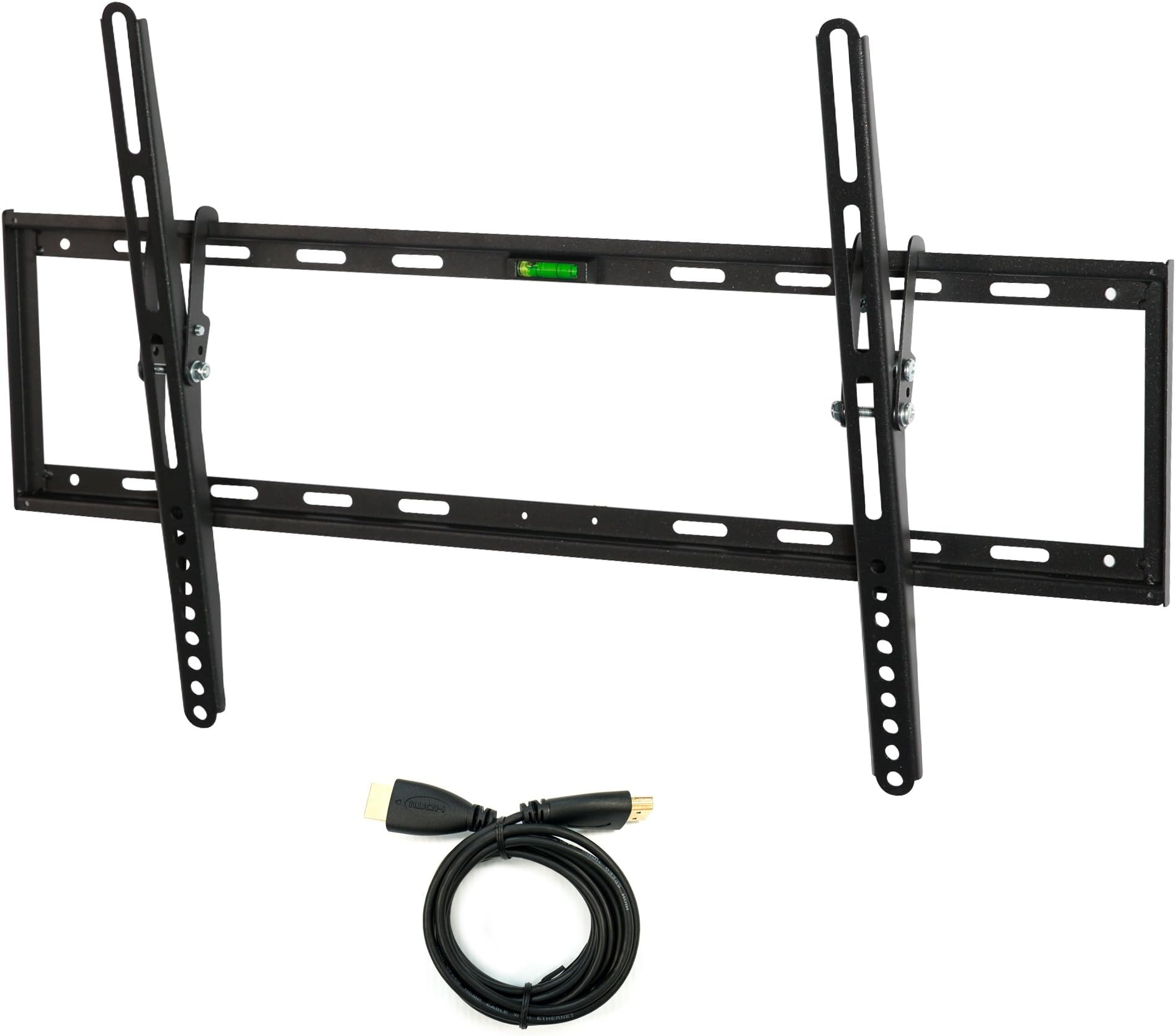 Atron Vision AM-3270TA TV Wall Mount Tilting Bracket for Most 32-70 Inch LED, LCD and Plasma TVs up to VESA 600 x 400mm and 99 LBS Loading Capacity, HDMI Cable and Built-in Level