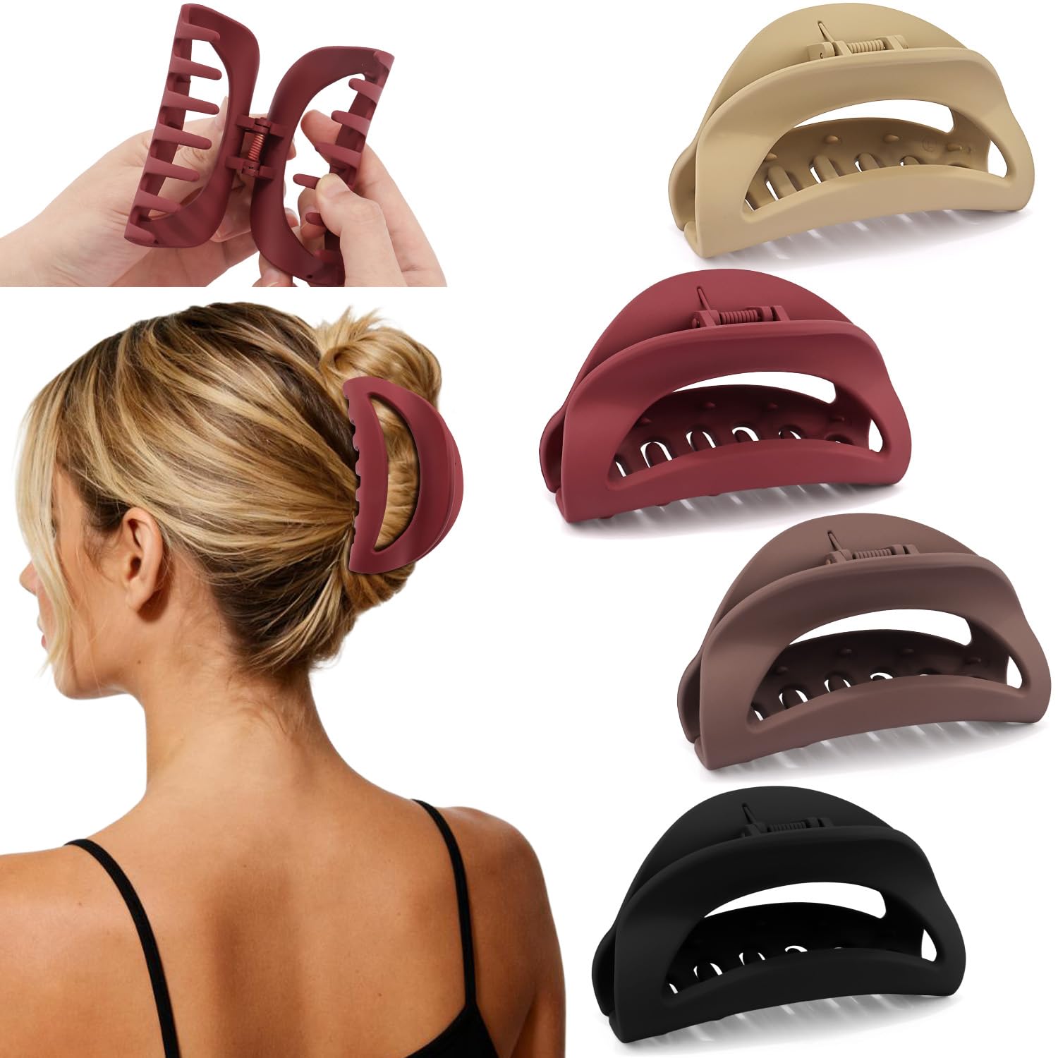 Soft Silicone Hair Claw Clips for Comfortable Styling