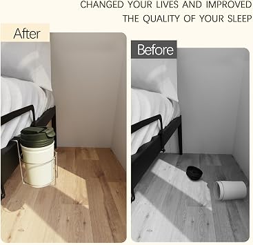 Cup Holder for Bed (Diameter: 4.1IN) Drink Holder Water Bottle/Glass Organizer for Wood Dorm Room Bunk Bed Crib, Metal Toddle Bed,Loft Bedside, Headbed, Car,Office Desk Partition