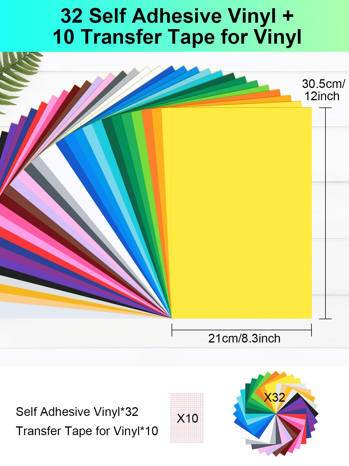 42 Fogli Adesivi In Vinile - 30,5x21 Cm, Permanente E Trasferimento, Per Decorazioni Fai-Da-Te - Foto 4
