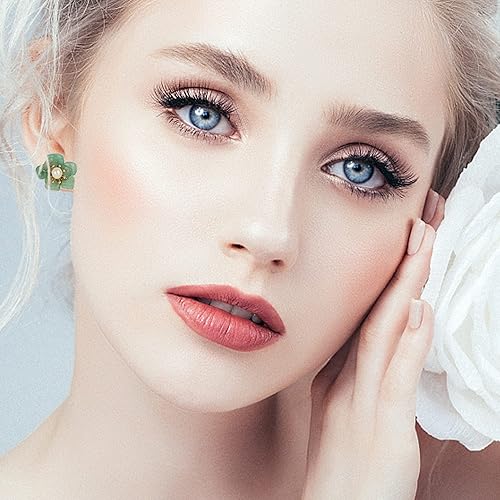 Miniatura 7 de ELEXIS Green Real Jade Stud Earrings For Women Trendy Crystal Gemstone Betsey Johnson Unique Van Cleef Dainty Emerald Jewelry Set For Girls Bling