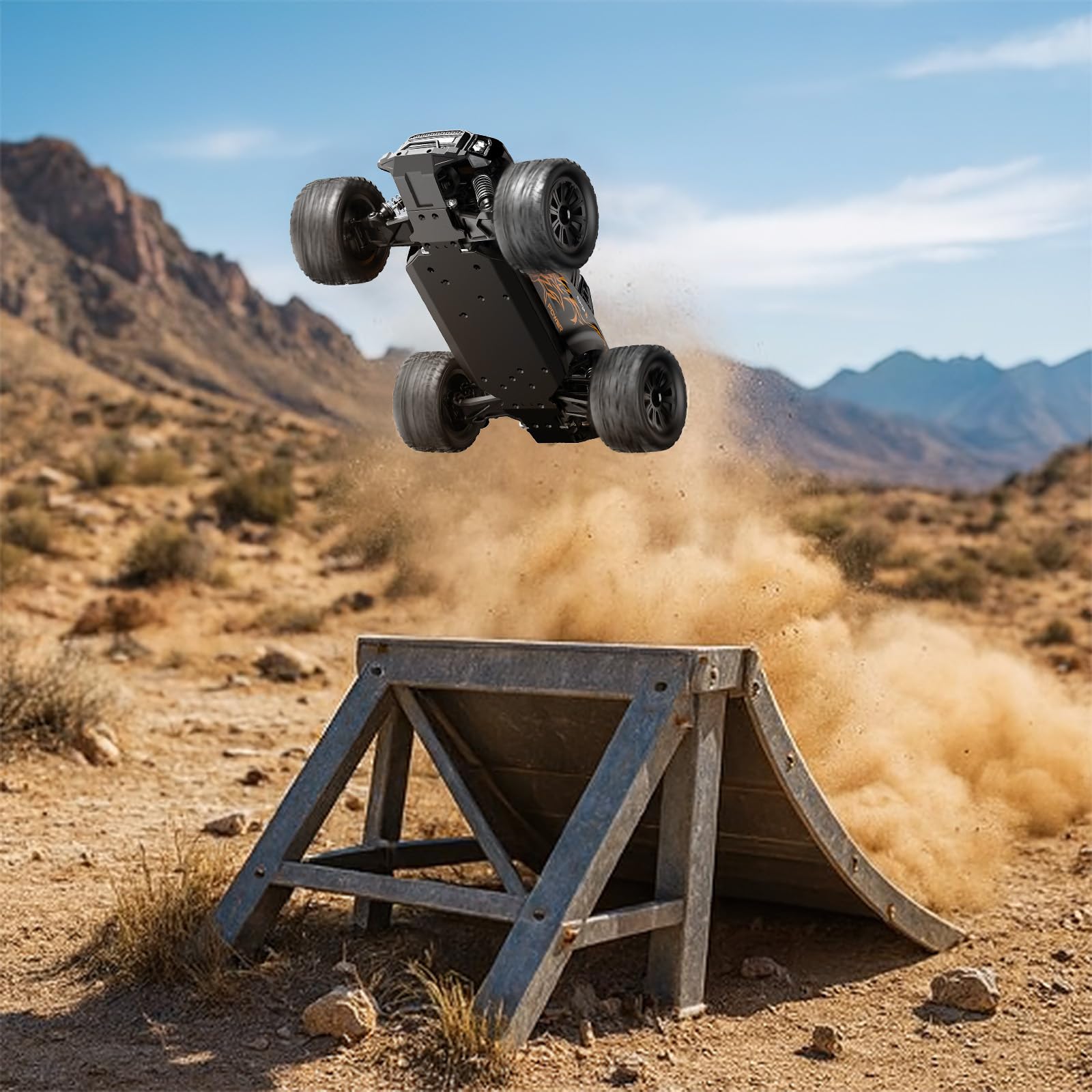 Ferngesteuertes Auto Erwachsene 1:16 RC Auto 4WD Offroad, 36 km/h High Speed RC Car All-Terrain Monstertruck Ferngesteuerter geländewagen mit 2.4GHz Fernsteuerung, Doppelter 7.4V 1500mAh Akku
