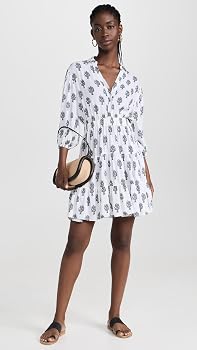 Playa Lucila Women's Collared Dress, Blue Print, XS at Amazon Women's  Clothing store