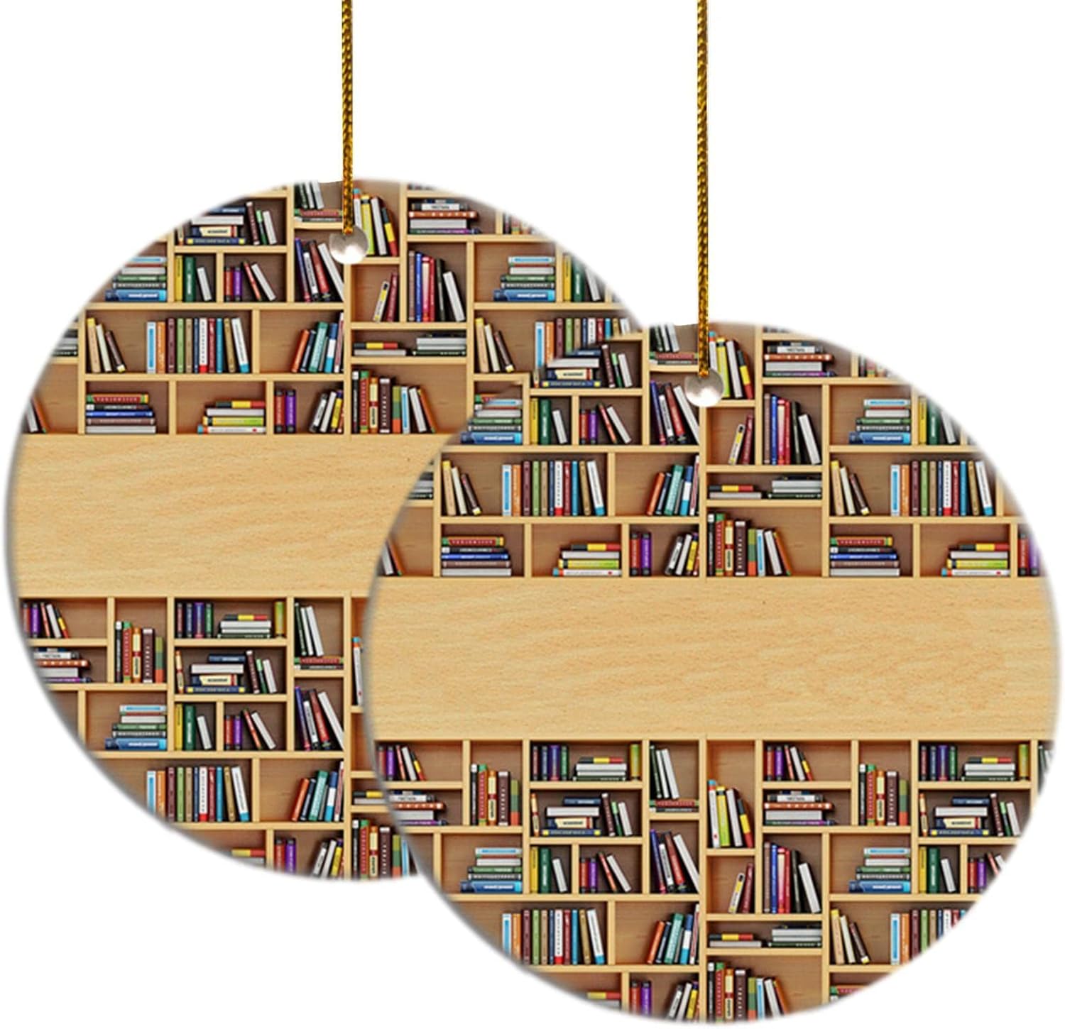 Stronrive Book Lovers Ornament, Acrylic Christmas Hanging Ornament