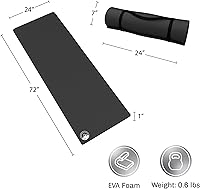 Vista 8 de Foam Sleeping Pad - Lightweight 1-Inch Mat for Camping, Cots, Tents, Backpacking, and Yoga - Non-Slip and Waterproof with Handle by Wakeman