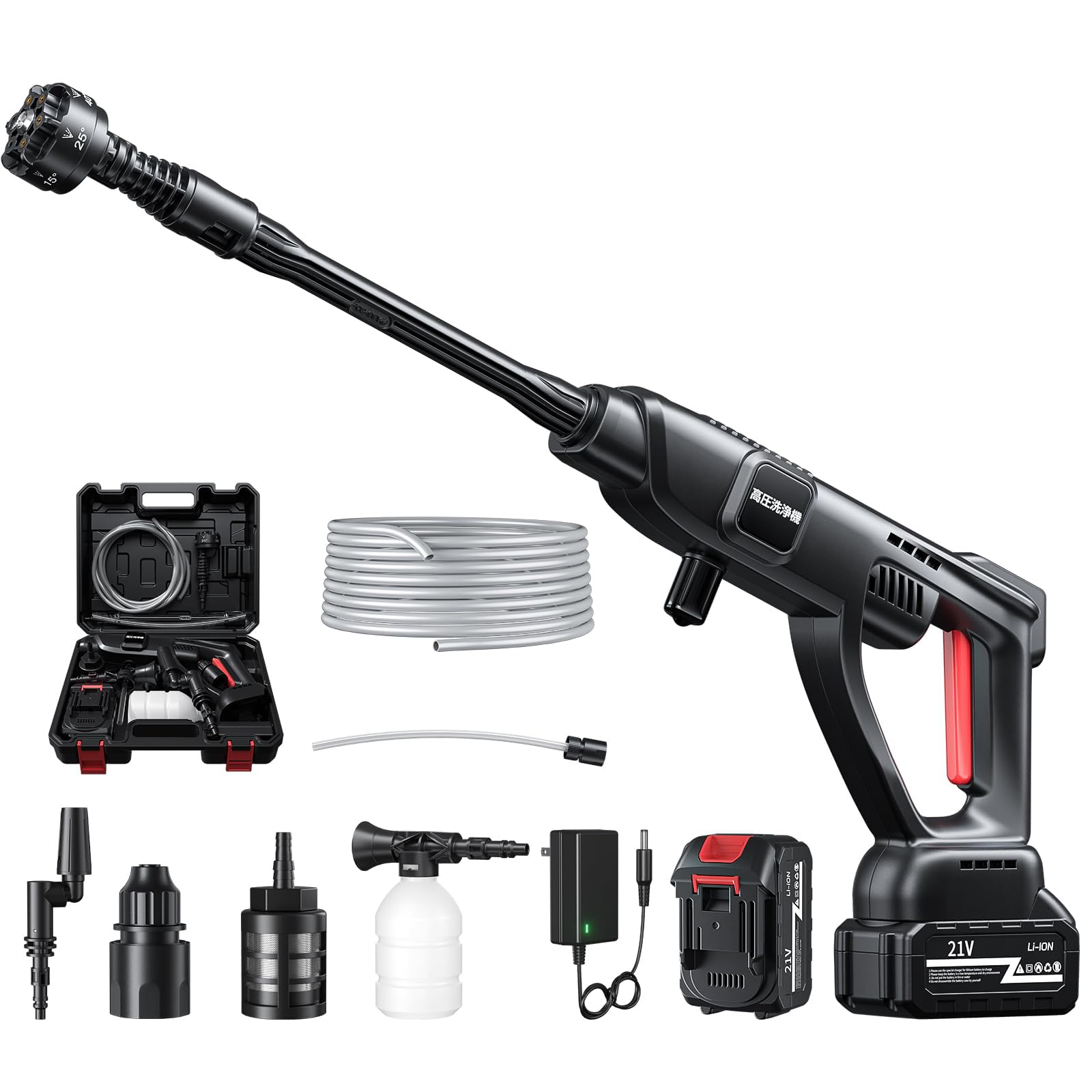 Amazon | 高圧洗浄機 コードレス 充電式【2025新登場強化版