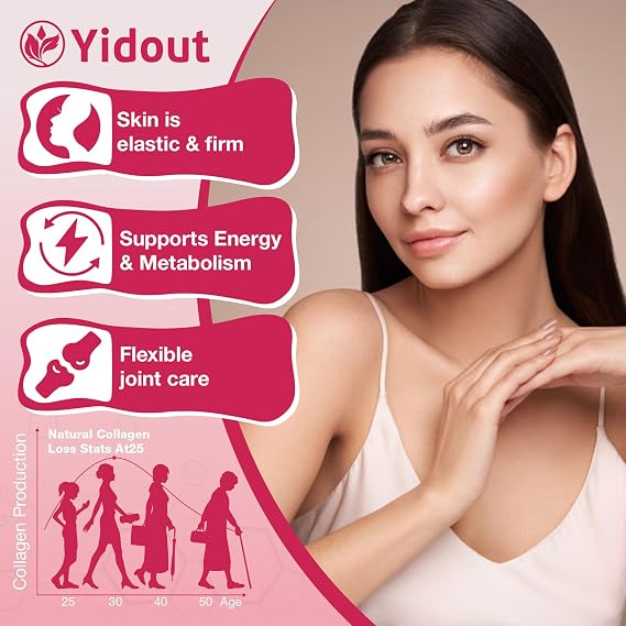 2000mg Collagen Peptides Gummies, Hair Skin Nails Support, Strawberry 60 Count