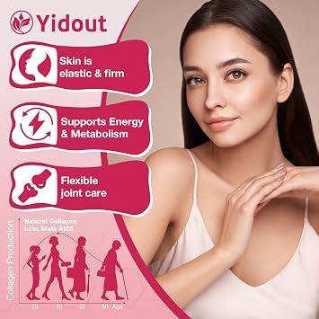 2000mg Collagen Peptides Gummies, Hair Skin Nails Support, Strawberry 60 Count