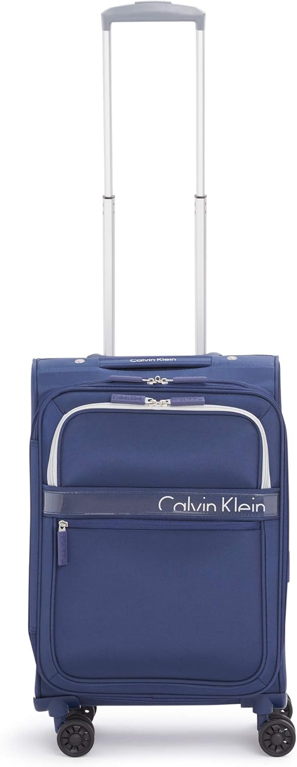 Calvin Klein Lincoln Square Expandable Softside Spinner Luggag, Navy, 21 Inch