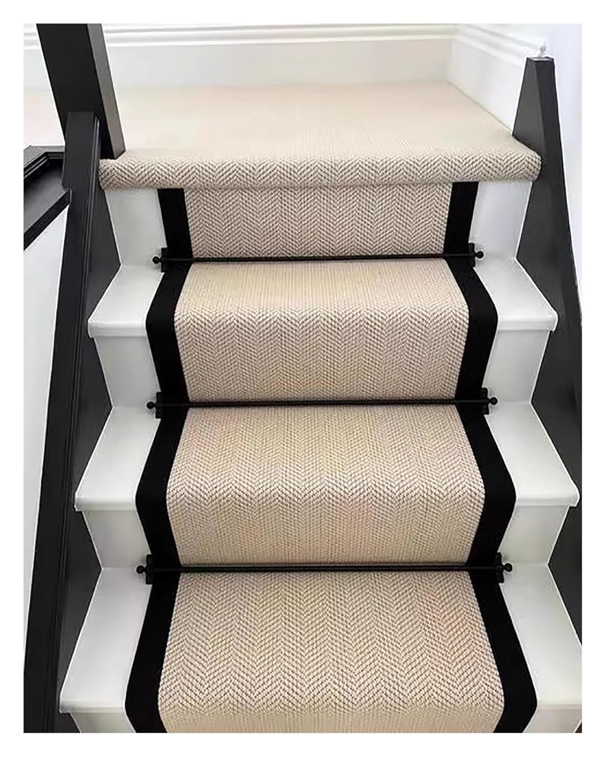 Stair Rods Stairway Fixed Carpet Rods for Office, Theatre Hallway, for Carpet Runners(50cm/19.7in/1.6ft)