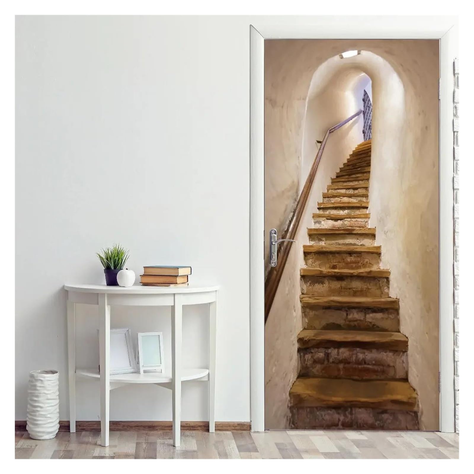 Autocollant mural amovible sticker de porte 3D et décoration trompe l'œil