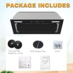FIREGAS Range Hood Insert 30 inch, Ducted/Ductless Convertible Range Hood 30 inch with Gesture Sensing and Touch Control,LED Lights,Tempered Glass,Ductless Kitchen Hood included Charcoal Filters