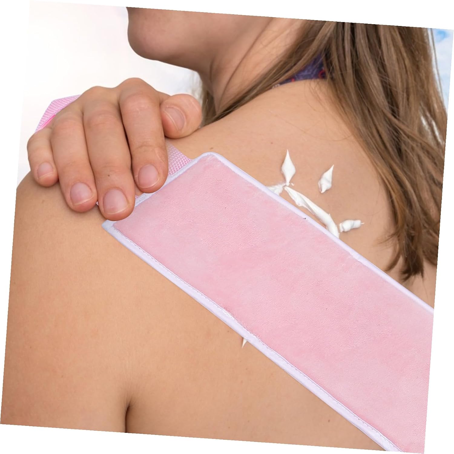 2pcs Back Tanning Applicator Strip Soft Lotion Applicator for Even for Self-tanning Sunscreen Lotions for Hard Reach Areas
